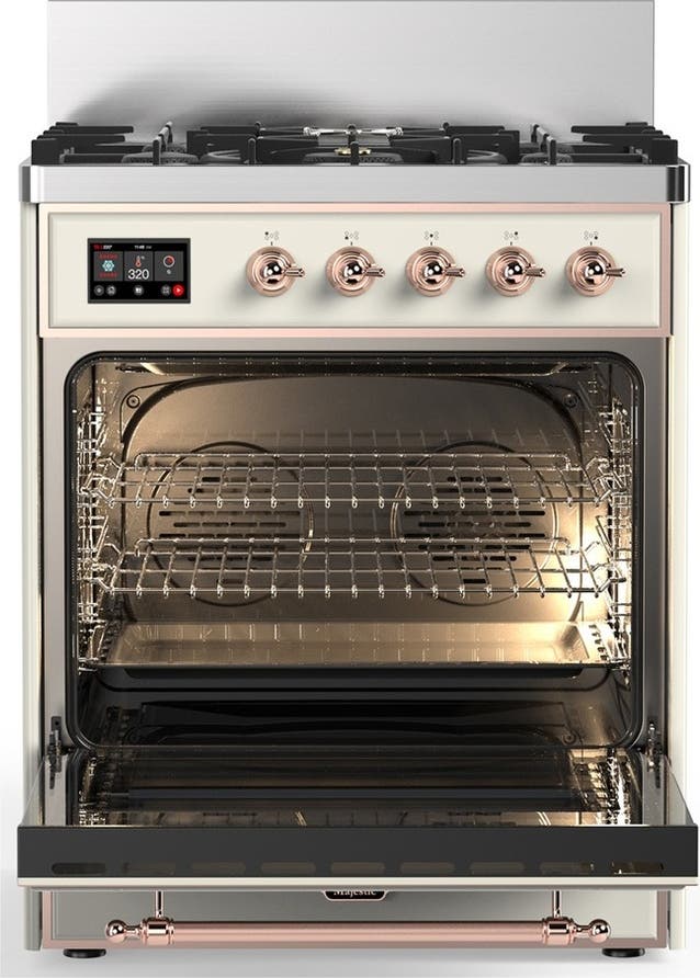 Ilve UM30NR3AWPLP Antique White With Copper Trim, Liquid Propane