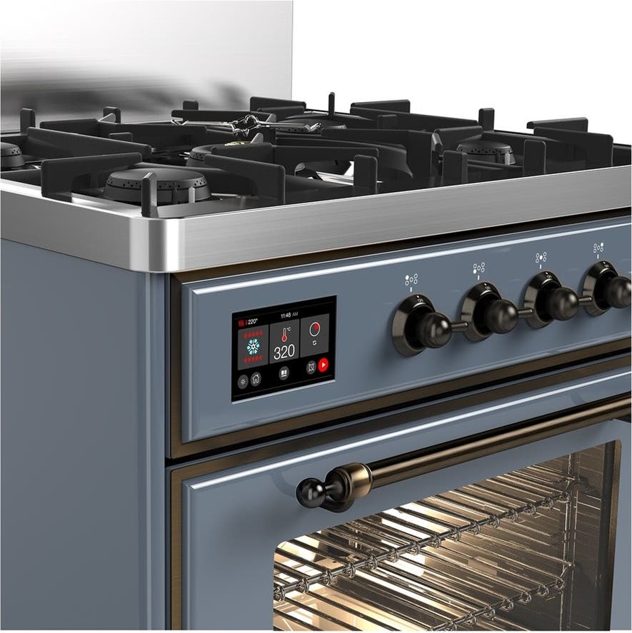 Ilve UM30NR3BGB Blue Grey With Burnished Trim, Natural Gas