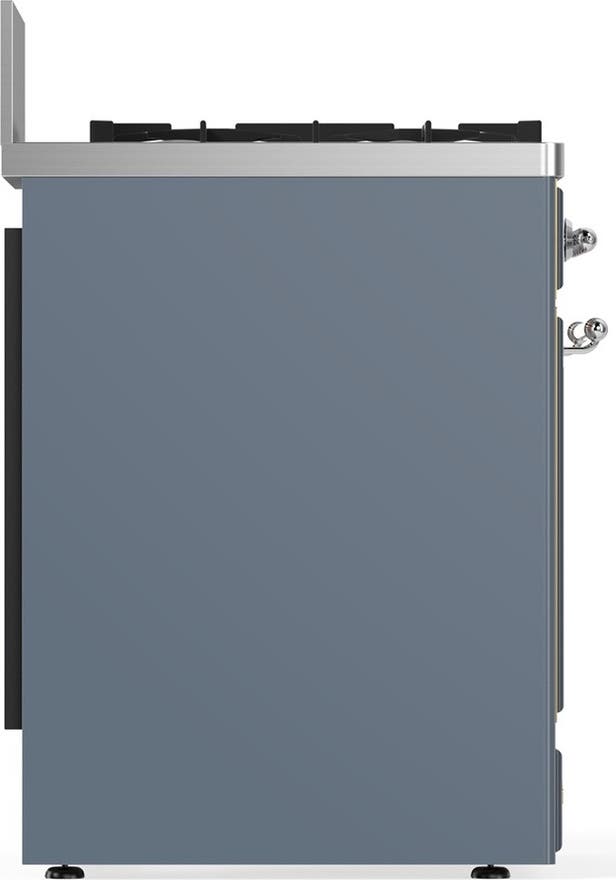 Ilve UM30NR3BGCLP Blue Grey With Chrome Trim, Liquid Propane