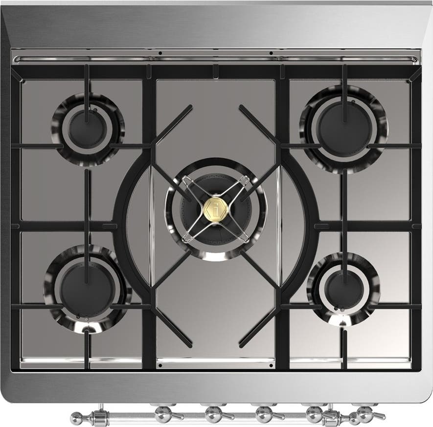 Ilve UM30NR3BGCLP Blue Grey With Chrome Trim, Liquid Propane