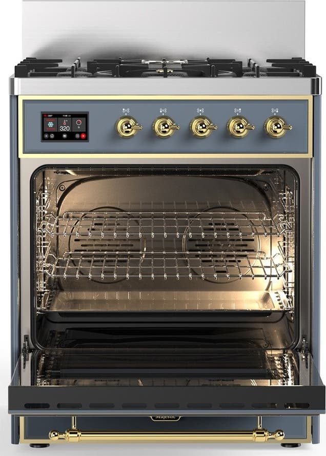 Ilve UM30NR3BGG Blue Grey With Brass Trim, Natural Gas
