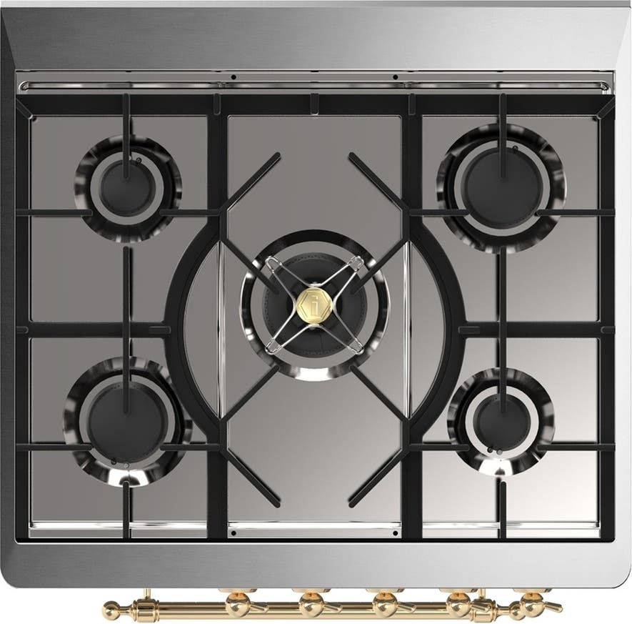 Ilve UM30NR3BGG Blue Grey With Brass Trim, Natural Gas