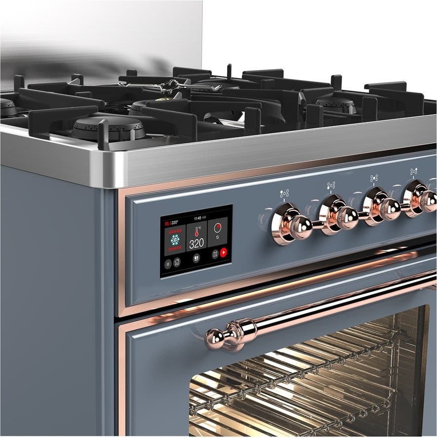 Ilve UM30NR3BGP Blue Grey With Copper Trim, Natural Gas