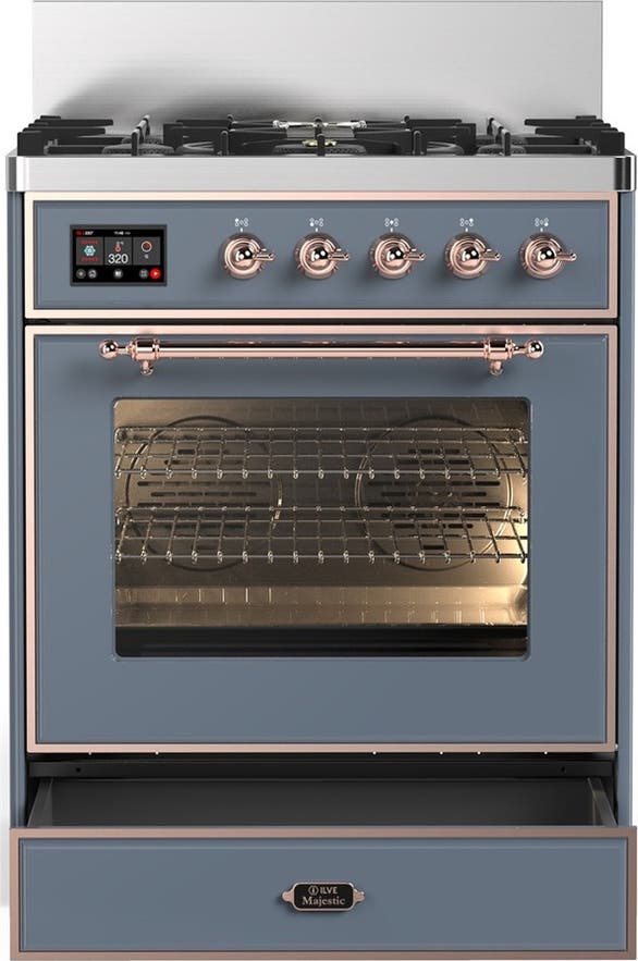Ilve UM30NR3BGPLP Blue Grey With Copper Trim, Liquid Propane