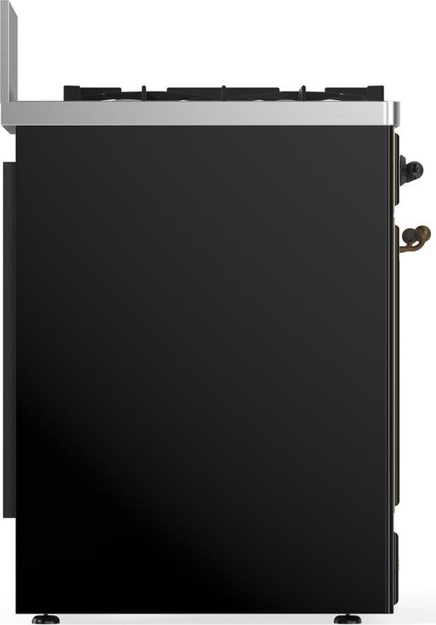 Ilve UM30NR3BKBLP Glossy Black With Burnished Trim, Liquid Propane