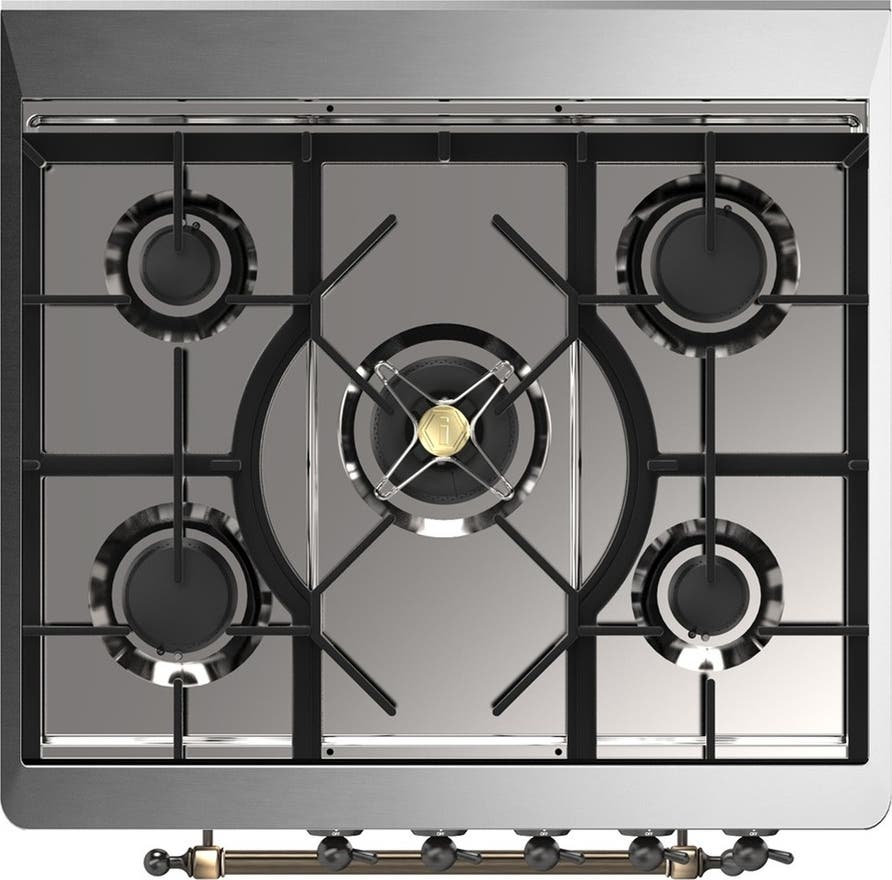 Ilve UM30NR3BKBLP Glossy Black With Burnished Trim, Liquid Propane