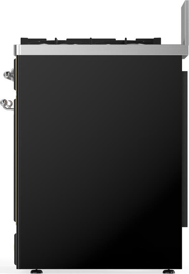 Ilve UM30NR3BKCLP Glossy Black With Chrome Trim, Liquid Propane