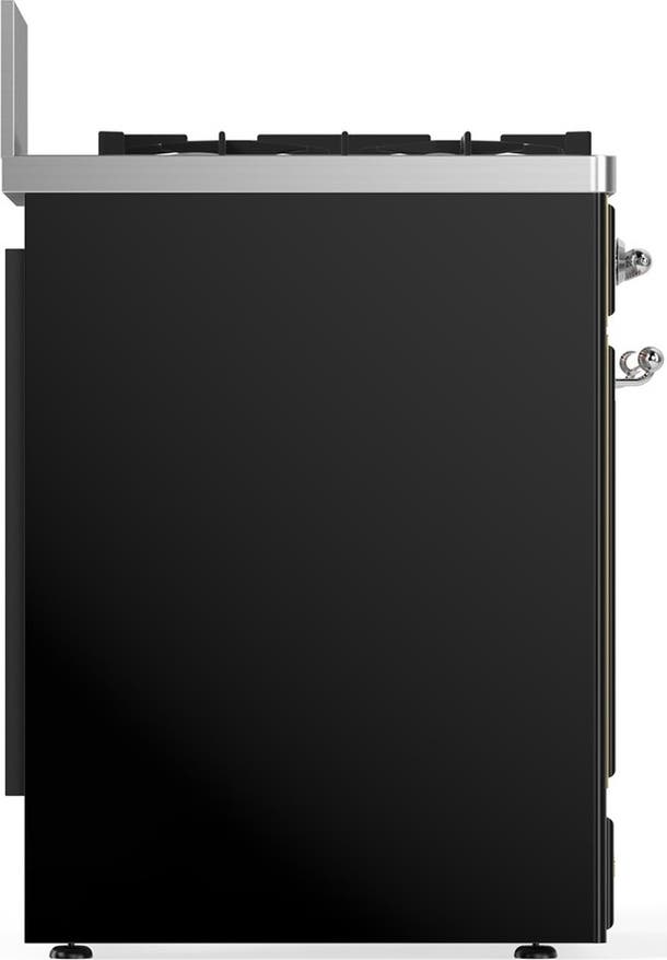 Ilve UM30NR3BKCLP Glossy Black With Chrome Trim, Liquid Propane