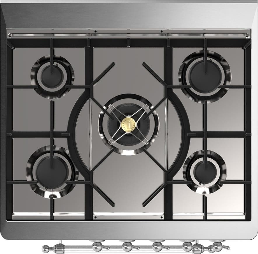 Ilve UM30NR3BKCLP Glossy Black With Chrome Trim, Liquid Propane