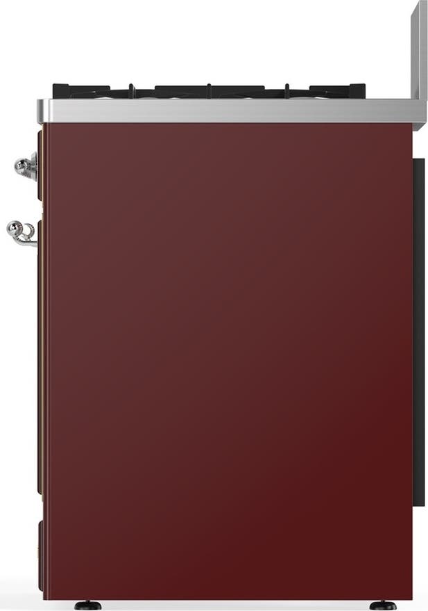 Ilve UM30NR3BUC Burgundy With Chrome Trim, Natural Gas