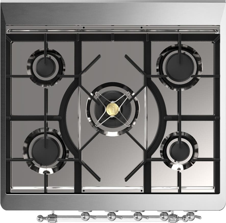 Ilve UM30NR3BUC Burgundy With Chrome Trim, Natural Gas
