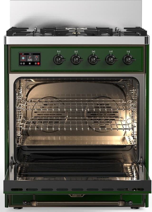 Ilve UM30NR3EGBLP Emerald Green With Burnished Trim, Liquid Propane