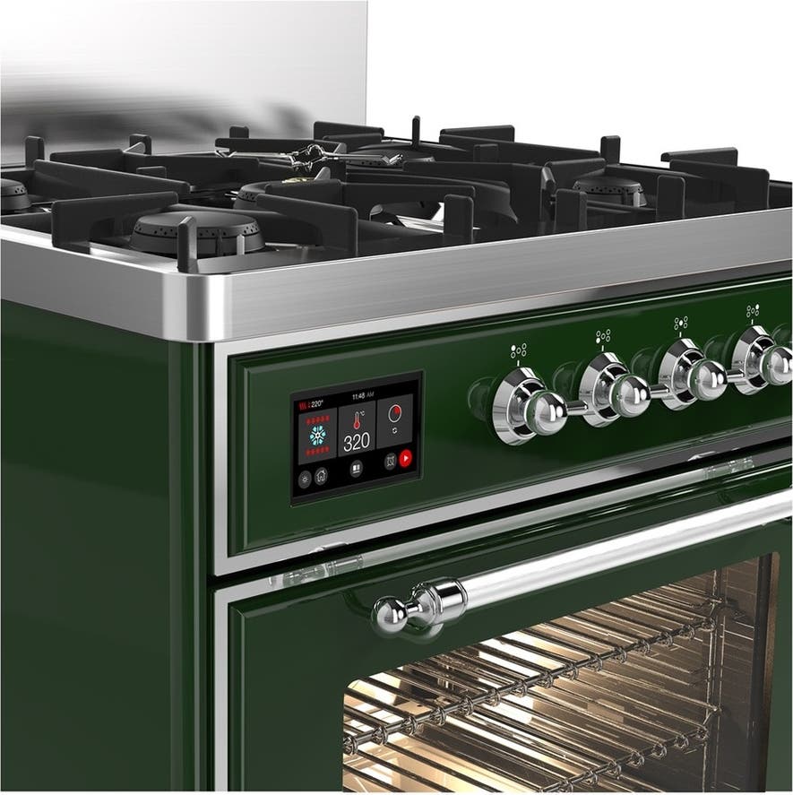 Ilve UM30NR3EGC Emerald Green With Chrome Trim, Natural Gas