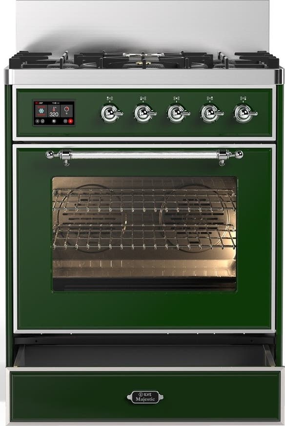 Ilve UM30NR3EGCLP Emerald Green With Chrome Trim, Liquid Propane