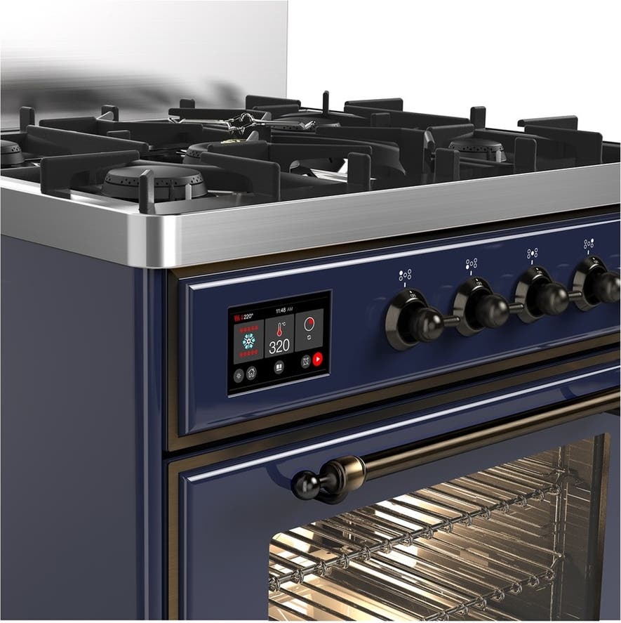 Ilve UM30NR3MBB Midnight Blue With Burnished Trim, Natural Gas