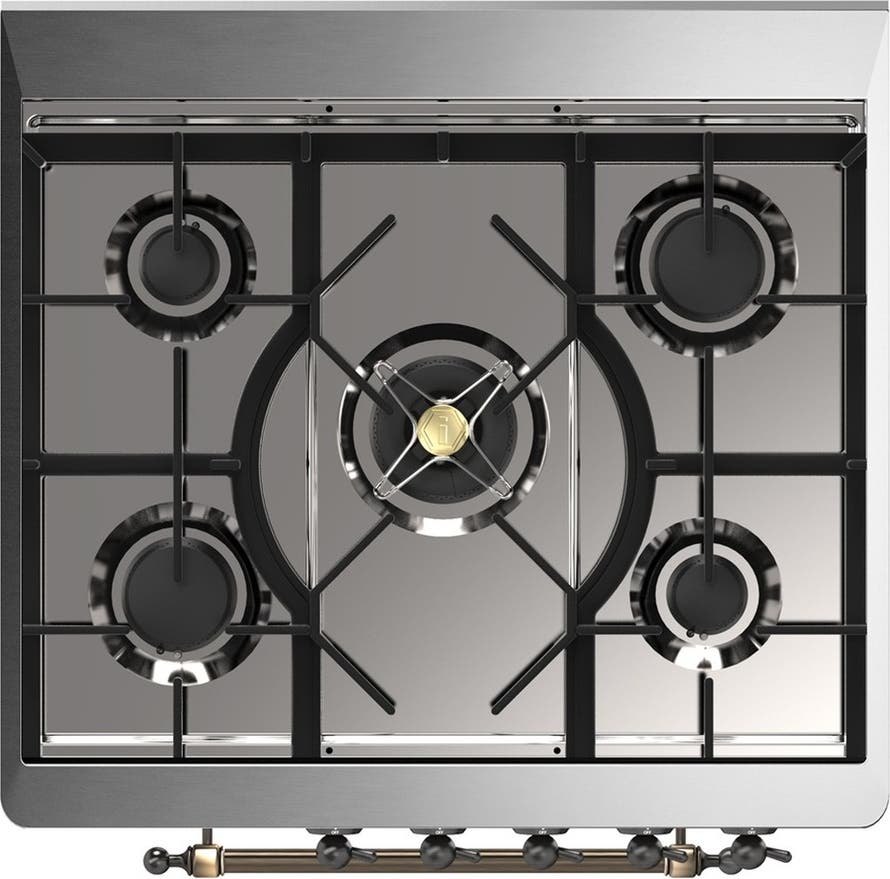 Ilve UM30NR3MBBLP Midnight Blue With Burnished Trim, Liquid Propane