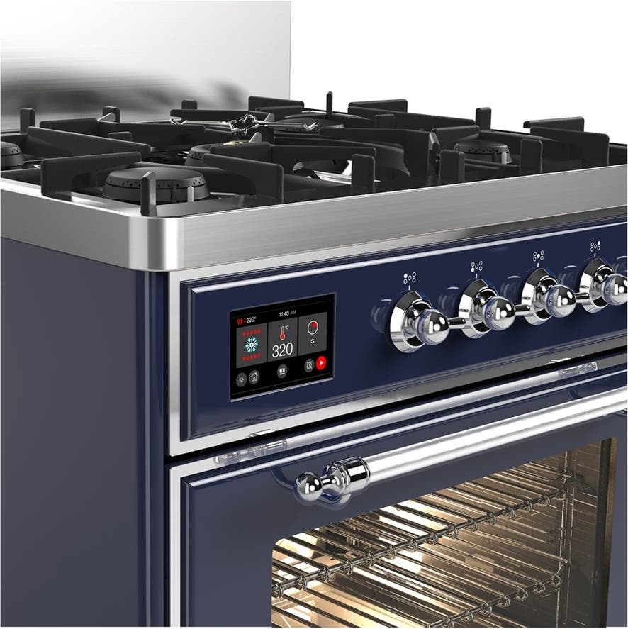 Ilve UM30NR3MBCLP Midnight Blue With Chrome Trim, Liquid Propane