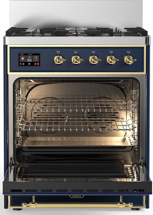 Ilve UM30NR3MBG Midnight Blue With Brass Trim, Natural Gas