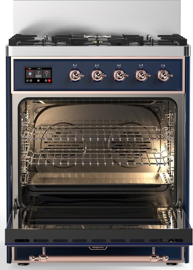 Ilve UM30NR3MBPLP Midnight Blue With Copper Trim, Liquid Propane