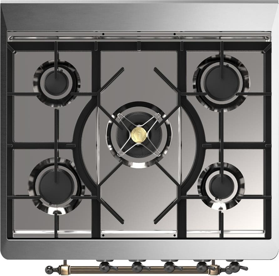 Ilve UM30NR3MGBLP Matte Graphite With Burnished Trim, Liquid Propane