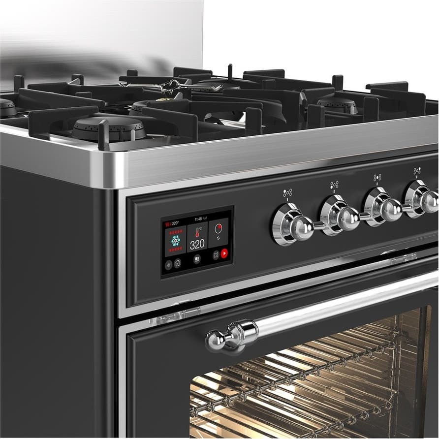 Ilve UM30NR3MGC Matte Graphite With Chrome Trim, Natural Gas