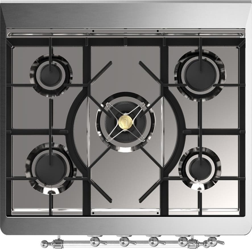 Ilve UM30NR3MGCLP Matte Graphite With Chrome Trim, Liquid Propane
