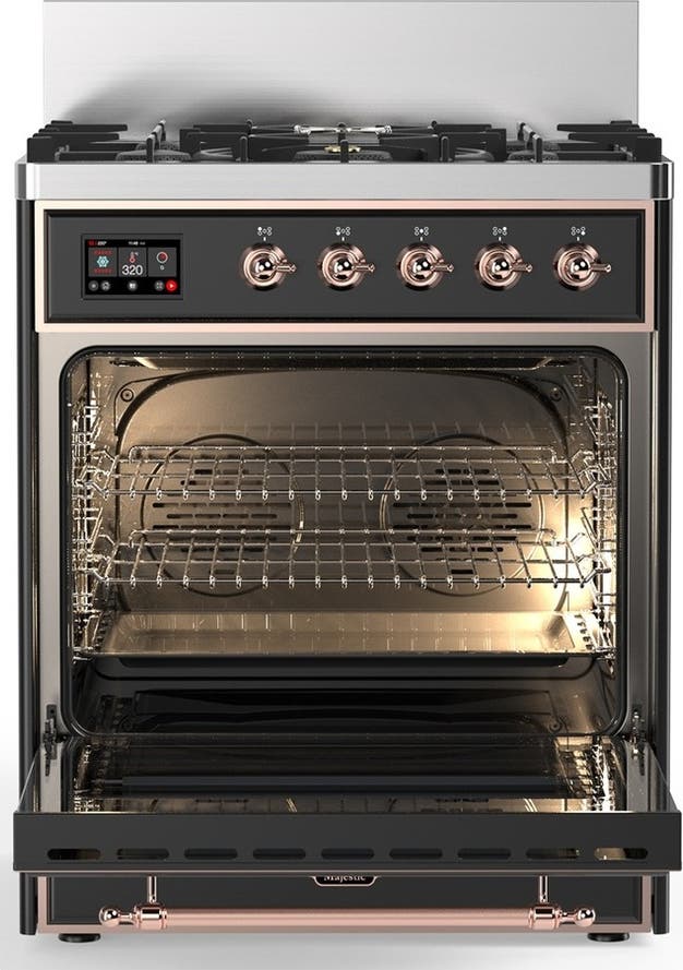 Ilve UM30NR3MGPLP Matte Graphite With Copper Trim, Liquid Propane