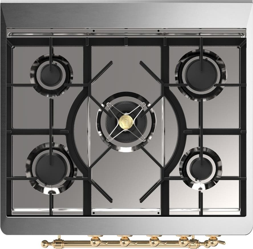 Ilve UM30NR3RAGLP Ral With Brass Trim, Liquid Propane