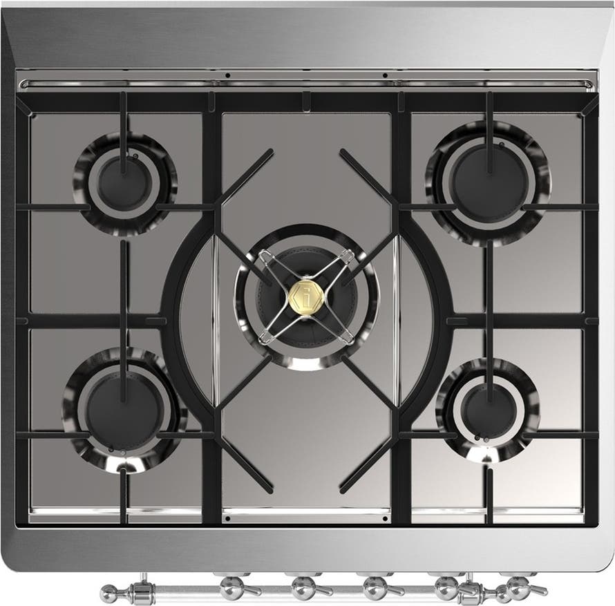 Ilve UM30NR3SSCLP Stainless Steel With Chrome Trim, Liquid Propane
