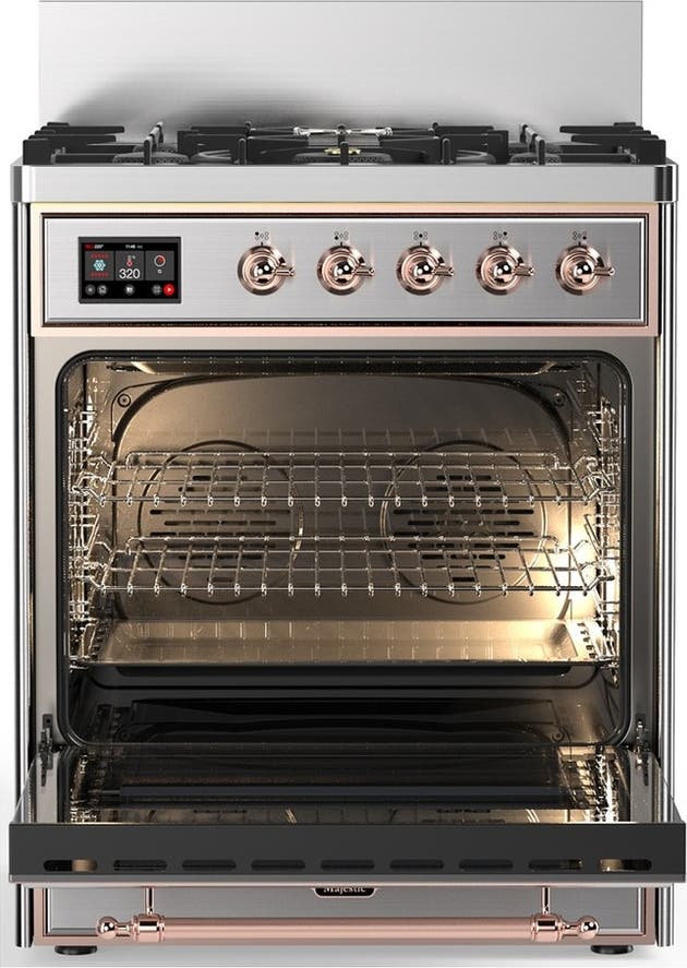 Ilve UM30NR3SSPLP Stainless Steel With Copper Trim, Liquid Propane