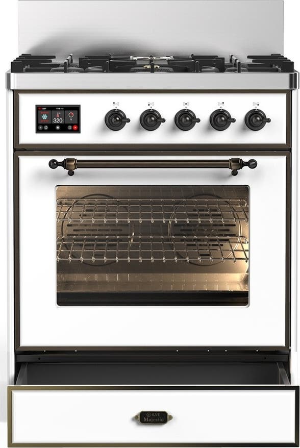 Ilve UM30NR3WHB White With Burnished Trim, Natural Gas