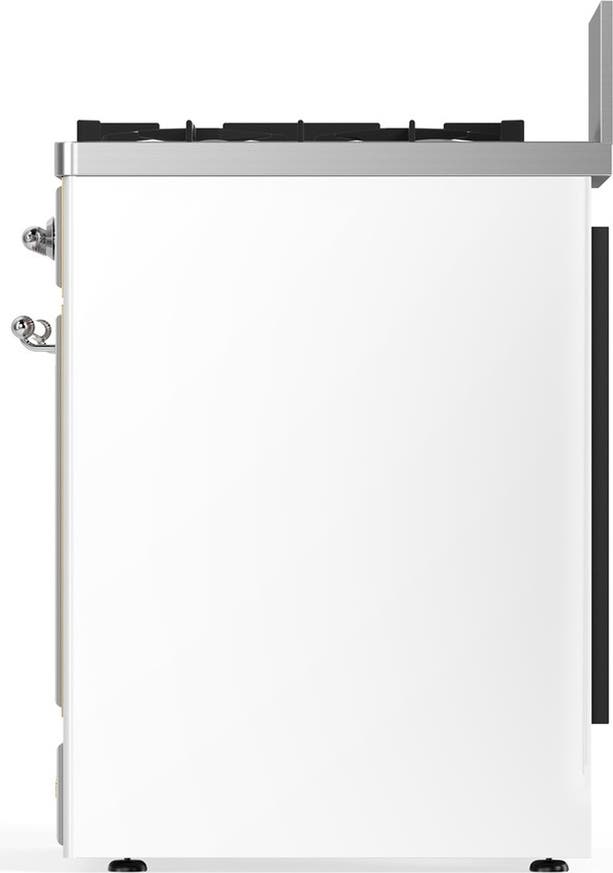 Ilve UM30NR3WHCLP White With Chrome Trim, Liquid Propane