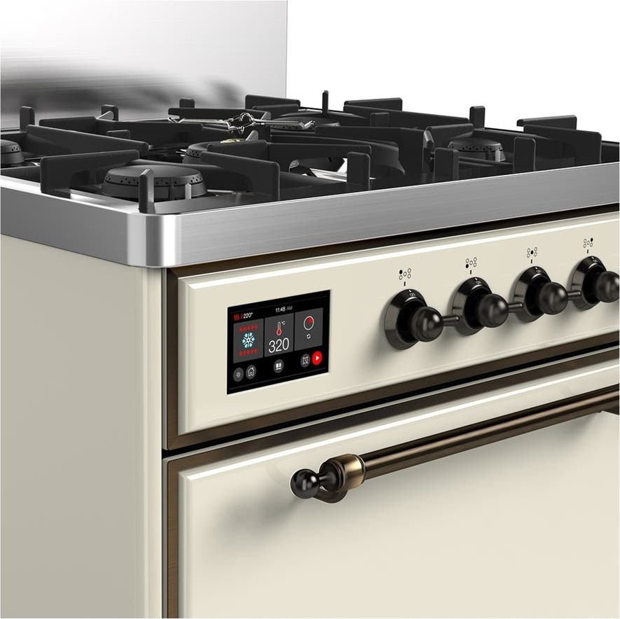 Ilve UM30QNR3AWB Antique White With Burnished Trim, Natural Gas