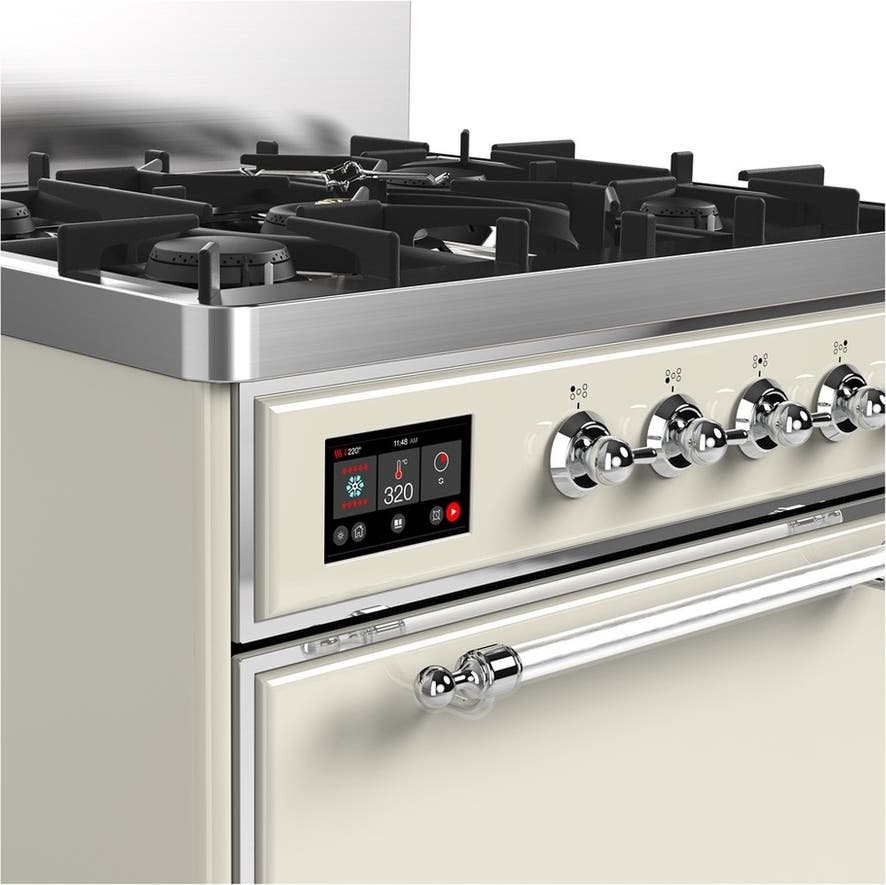 Ilve UM30QNR3AWC Antique White With Chrome Trim, Natural Gas