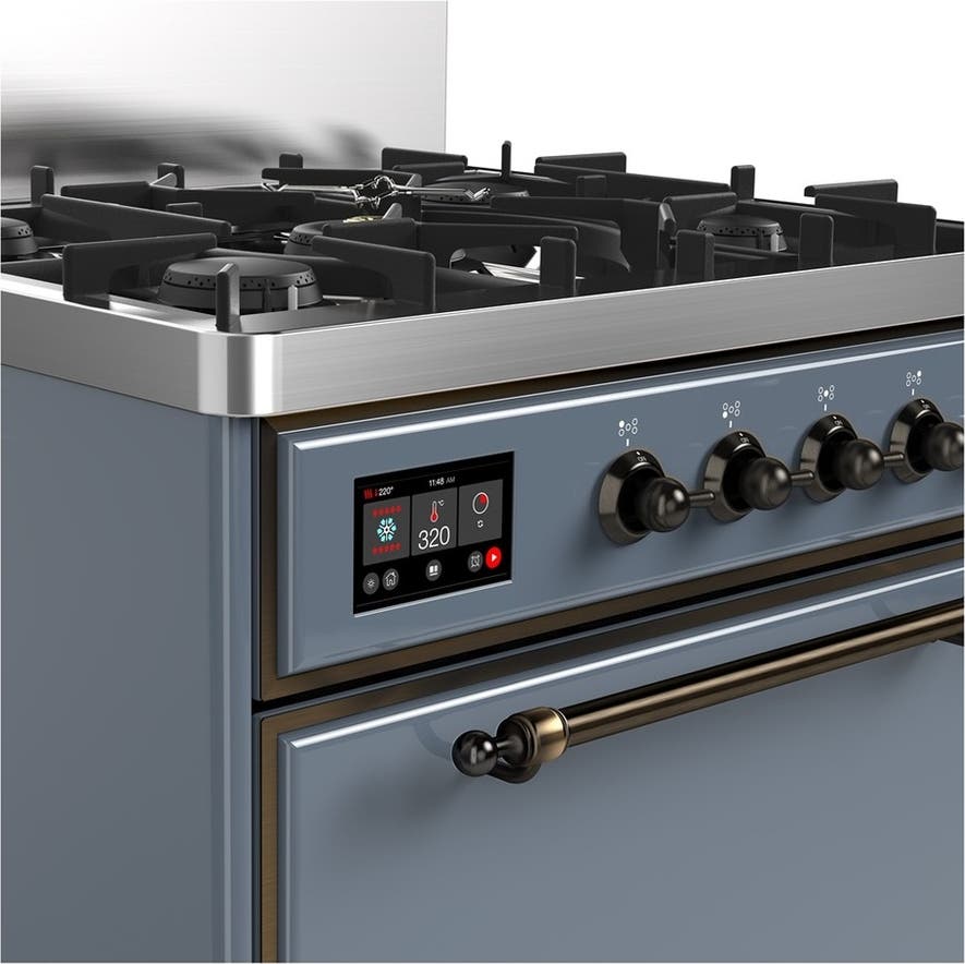 Ilve UM30QNR3BGBLP Blue Grey With Burnished Trim, Liquid Propane