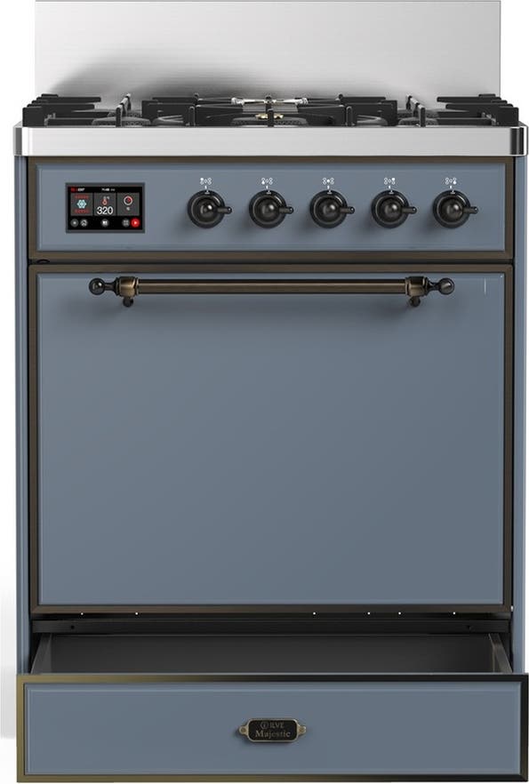 Ilve UM30QNR3BGBLP Blue Grey With Burnished Trim, Liquid Propane
