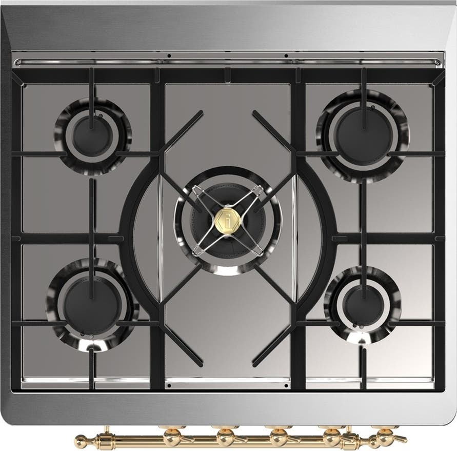 Ilve UM30QNR3BGG Blue Grey With Brass Trim, Natural Gas