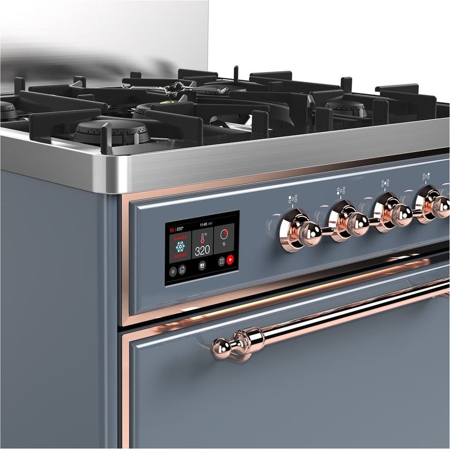 Ilve UM30QNR3BGPLP Blue Grey With Copper Trim, Liquid Propane
