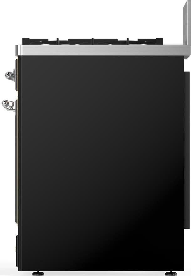 Ilve UM30QNR3BKC Glossy Black With Chrome Trim, Natural Gas