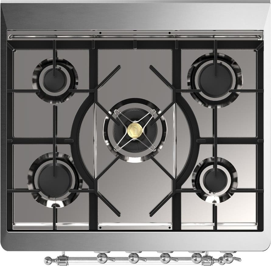 Ilve UM30QNR3BKCLP Glossy Black With Chrome Trim, Liquid Propane