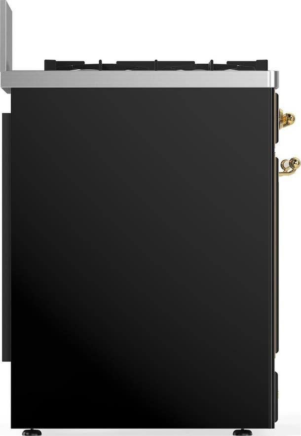 Ilve UM30QNR3BKG Glossy Black With Brass Trim, Natural Gas