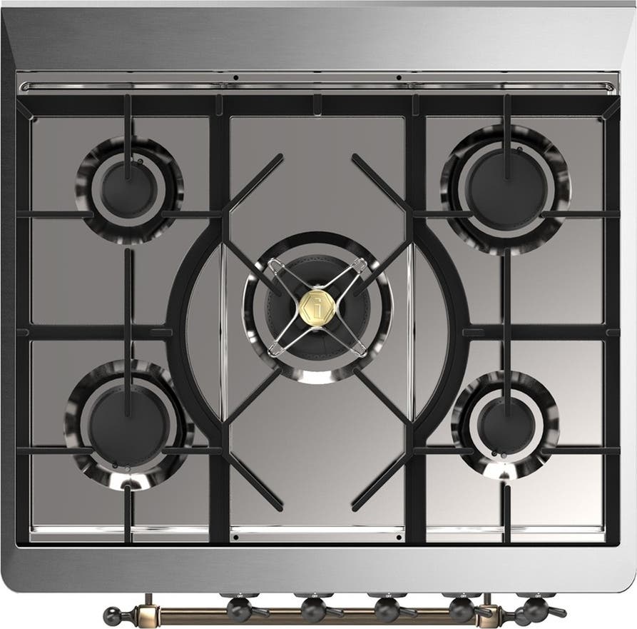 Ilve UM30QNR3BUB Burgundy With Burnished Trim, Natural Gas