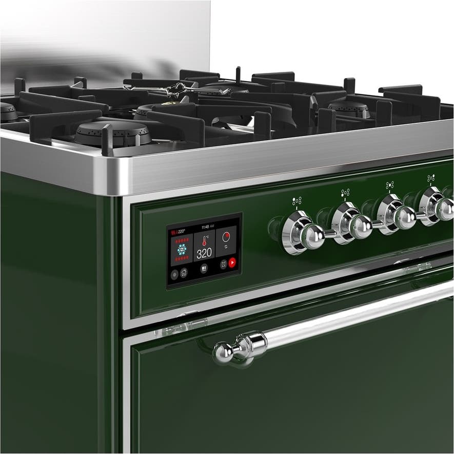 Ilve UM30QNR3EGC Emerald Green With Chrome Trim, Natural Gas