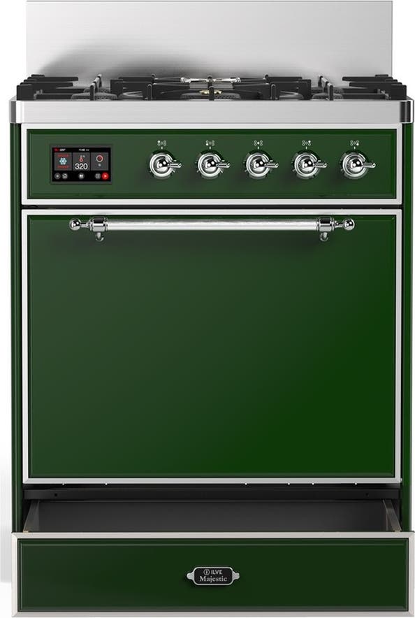 Ilve UM30QNR3EGCLP Emerald Green With Chrome Trim, Liquid Propane