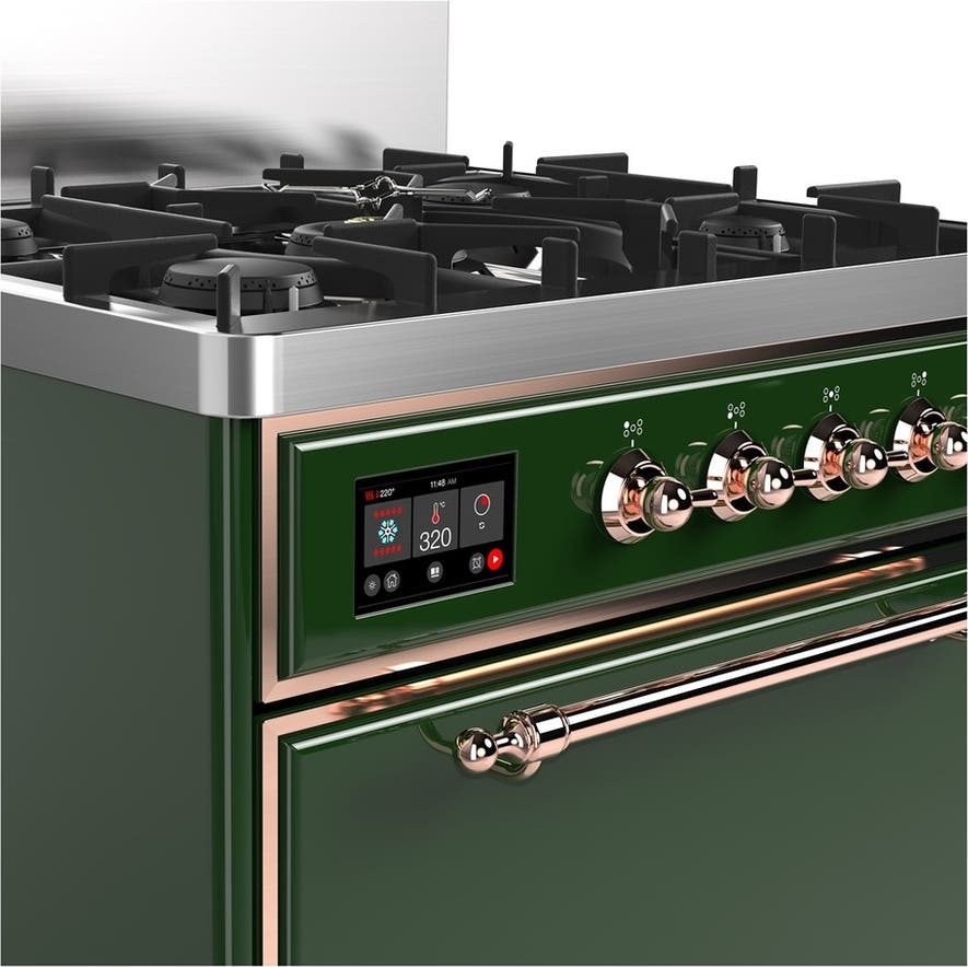 Ilve UM30QNR3EGP Emerald Green With Copper Trim, Natural Gas