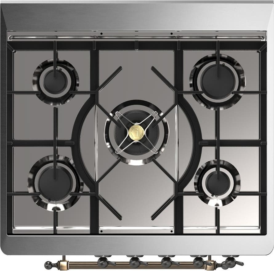 Ilve UM30QNR3MBB Midnight Blue With Burnished Trim, Natural Gas