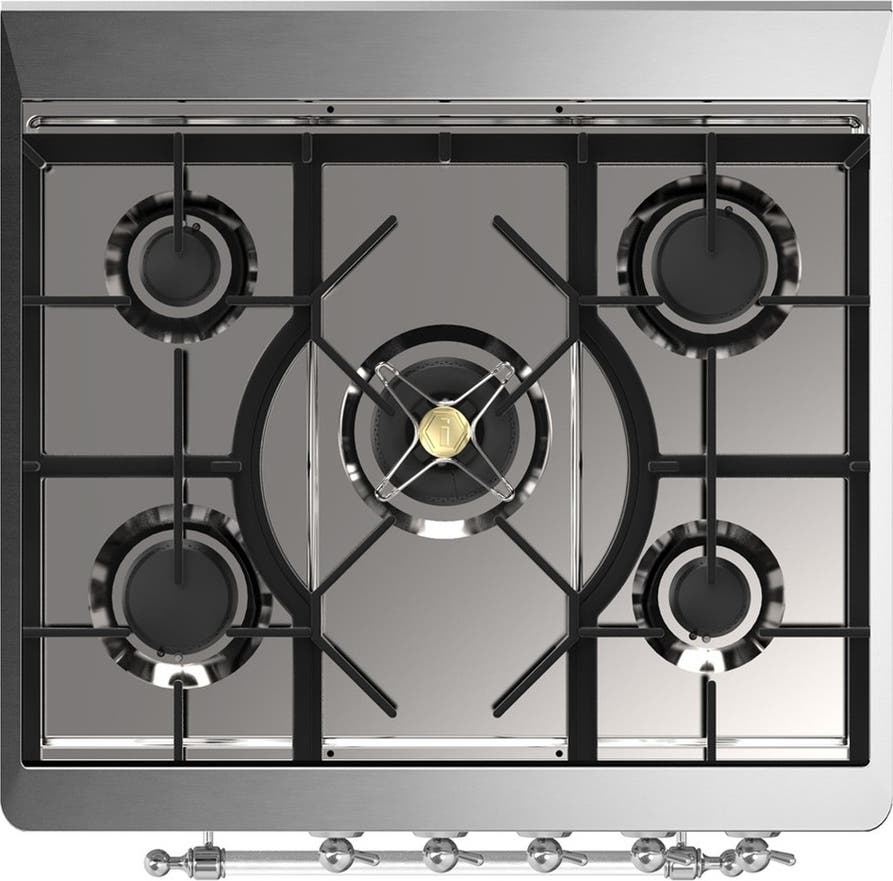 Ilve UM30QNR3MGC Matte Graphite With Chrome Trim, Natural Gas