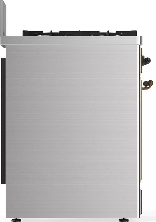 Ilve UM30QNR3SSBLP Stainless Steel With Burnished Trim, Liquid Propan...
