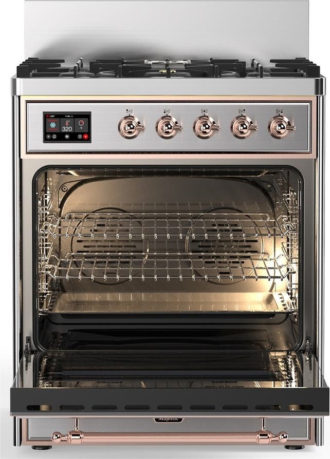 Ilve UM30QNR3SSPLP Stainless Steel With Copper Trim, Liquid Propane
