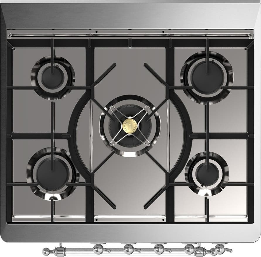 Ilve UM30QNR3WHC White With Chrome Trim, Natural Gas